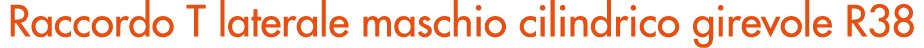 Raccordo T laterale maschio cilindrico girevole R38