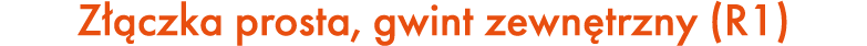 Z czka prosta, gwint zewn trzny (R1)