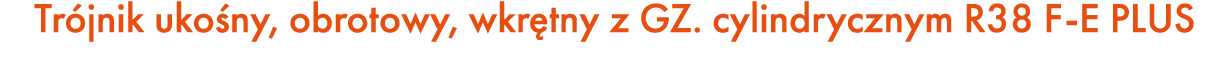 Tr jnik uko ny, obrotowy, wkr tny z GZ. cylindrycznym R38 F E PLUS